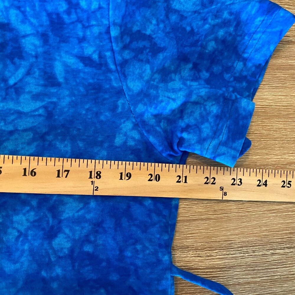 Vintage Cactus Bay Maxi Dress Women's Blue Sz XL Flag Tie Dye American USA Bling - Picture 8 of 10